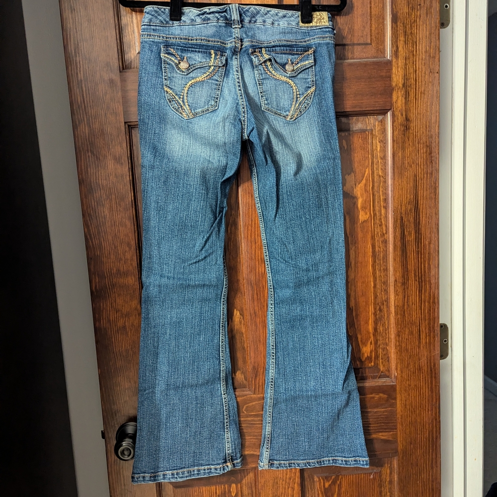 Ariya Light Blue Flared Jeans - Picture 2 of 3